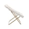 Flash Furniture Archer 28-in Oversized Folding Saucer Chair w/Folding Ottoman, Ivory Faux Shearling/Gold Frame FV-FSC-027-FR-IV-SGD-GG - alternate 8